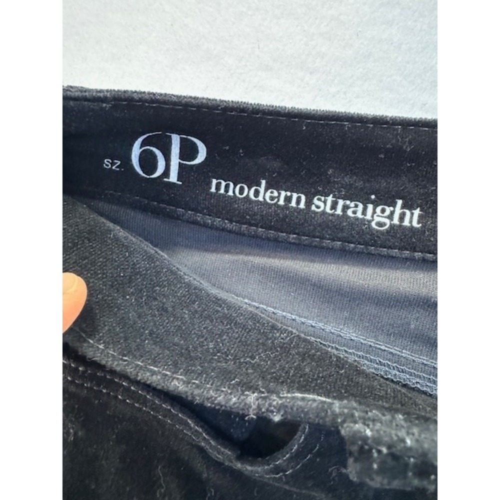 LOFT Black Corduroy Modern Straight Pants Women's Size 6‎ Petite - Picture 4 of 10